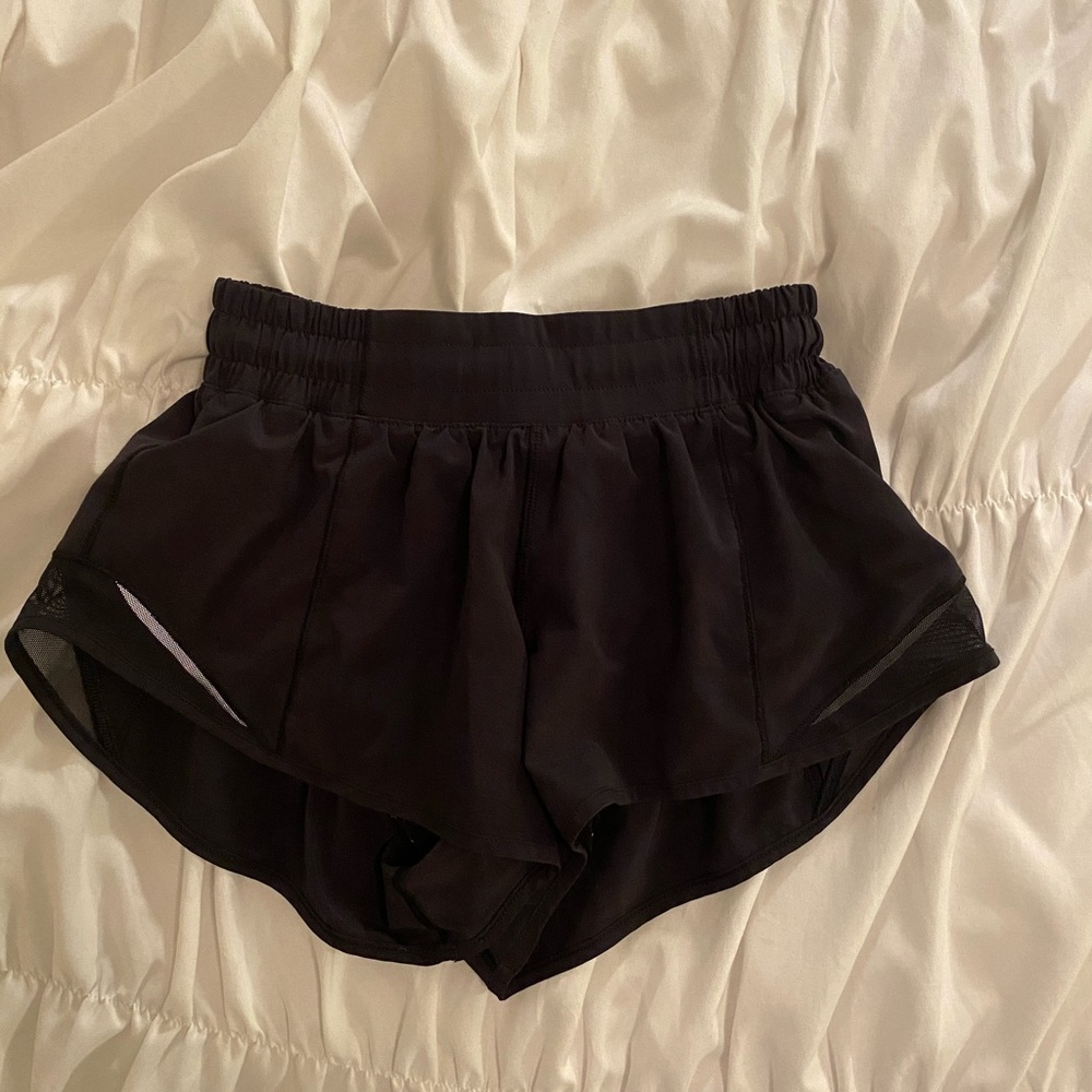 Black Lululemon Hotty Hot shorts